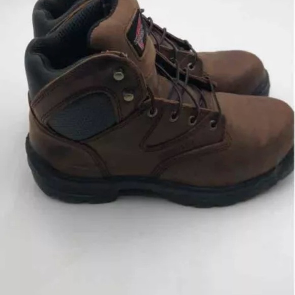 Red Wing Shoes Mens 4421 Brown Met Guard Composite Toe Ankle Work Boots Size 9 - Picture 2 of 10